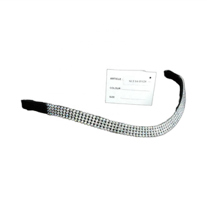 Premium Horse Products Cadena duradera de fijación en caliente Crystal Leather Brow Band Artículo caliente - Product Image 1