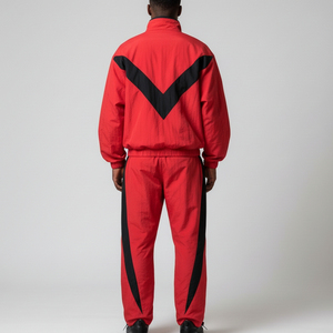 Ensemble de survêtement deux pièces coupe-vent en polaire respirant, style vintage, pour homme - Vente en gros - Product Image 5