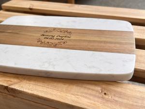 Tabla de Cortar de Madera Premium con Diseño de Mármol y Madera para Cortar Verduras, Utensilios de Mesa o de Cocina para Uso Doméstico - Product Image 3