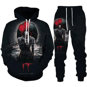 Ensemble de vêtements de sport pour hommes en tissu lourd survêtement à manches longues surdimensionné costume automne Cool vêtements de sport survêtements de sublimation pour hommes - Product Image 2