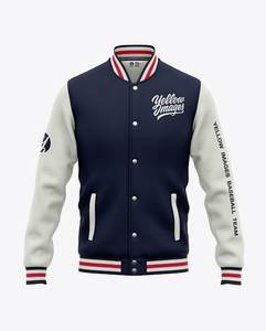 เสื้อแจ็คเก็ตวาร์ซิตี้สีดำเทาสำหรับผู้ชาย แบบสตรีทแวร์ ปักลายปะติด ดีไซน์ปกคอปกแบบพับได้ ทรงปกติ ติดกระดุมแถวเดียว - Product Image 2