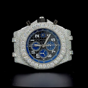 นาฬิกาสายยางแบบครึ่งสายประดับเพชรโมอิสซาไนต์คุณภาพพรีเมียม ผ่านการทดสอบเพชร พร้อมกล่อง - Product Image 1