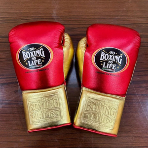 Top Grade Cowhide Leather No Boxing No Life Boxing <b>Gloves</b> Thick 4-Layer Padding Moisture Wicking Breathable Training <b>Gloves</b> - Product Image 2