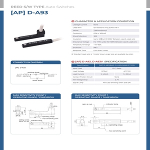 Micro-interrupteurs à lamelles Saewon D-A93 D-A93V de haute qualité, détection magnétique sans contact, type mince, montage en fente, pour cylindre pneumatique - Product Image 6