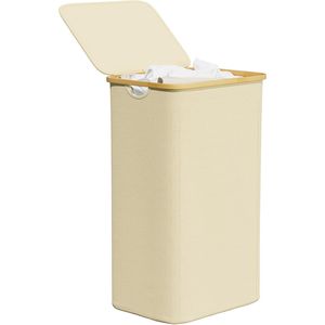 Large 110L Tall Laundry Hamper with Lid Bamboo Handles Collapsible Design for Bedroom Bathrooms for <b>Clothes</b> <b>Storage</b> - Product Image 1