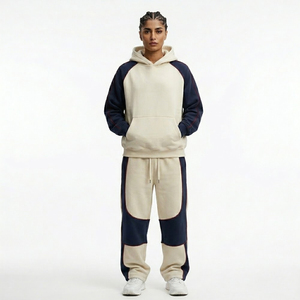 Ensemble survêtement femme Y2K color block hiver uni avec sweat à capuche et pantalon de jogging, garniture personnalisée pour vêtements de fabricants - Product Image 3