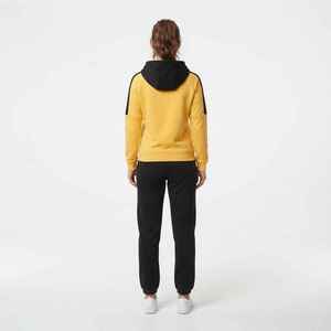 Women's <b>Yellow</b> Hooded Fleece Sweatshirt With Pocket Casual Sportswear Full Sleeve Regular Fit - Product Image 2