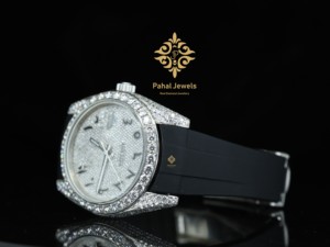 นาฬิกาข้อมือหรูหราสำหรับทุกเพศ ระบบจักรกลอัตโนมัติ แสดงวันที่ หน้าปัดอะนาล็อก กระจกแซฟไฟร์ สายสแตนเลสและโมอิสซาไนต์ ขนาด 40 มม. - Product Image 2