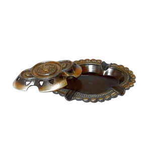 Cenicero de latón moderno de calidad Superior, regalo de bolsillo pulido decorativo, ancla náutica, tapa grabada, Navidad personalizable - Product Image 3