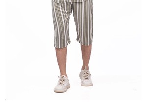 Striped Cotton Bamboo Fiber Short Sleeve Shirt <b>Pants</b> Set Turn-<b>Down</b> Collar Regular Fit Breathable Casual Spring Summer Unisex - Product Image 6