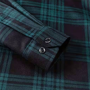 Chaqueta de franela suave y transpirable a cuadros con diseño de botones para niños talla 6XL, chaqueta de franela para hombre con diseño y logotipo personalizados - Product Image 4