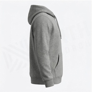 Sweat-shirt à capuche gris pour homme North Approach, coupe classique, en coton French Terry, avec poche avant, décontracté, pour l'automne - Product Image 3