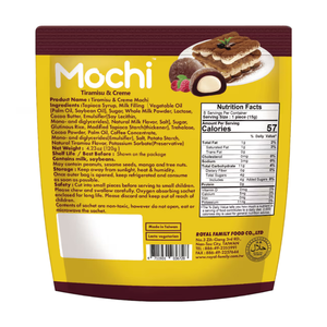 Tiramisu Mochi de la Famille Royale le Plus Vendu 120g – Tiramisu Mochi Moelleux et Chewy – Prix Compétitif – Vente en Gros et Exportation - Product Image 2