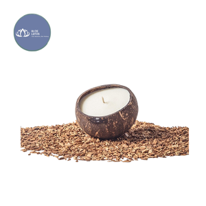 [ALTA CALIDAD] |   Recipiente para Velas de Té Hecho a Mano con Cáscara de Coco, Decoración Aromática, Color Azul, Suministros al por Mayor, Vietnam - Product Image 1