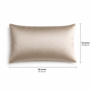 Coussin en Faux Soie avec Logo Personnalisé 18x12 Pouces Or Champagne Hôtel Resort Coussin Décoratif Vente en Gros - Product Image 2
