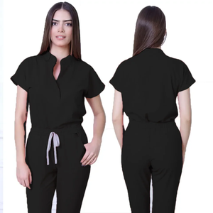 Conjuntos de Uniformes Médicos de Enfermería de Punto de Secado Rápido para Mujer, Manga Corta de Verano, Ropa de Trabajo para Hospital, Venta Caliente - Product Image 1
