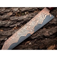 Couteau de chef Jexmoo, neuf, fait main, en acier inoxydable, lame de 7 pouces, épaisseur de 3,0 mm, manche en bois, étui en cuir