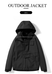 Chaqueta con Capucha y Cremallera para Hombre, Impermeable y Cortavientos, para Otoño, 100% Poliéster, Manga Regular, Estilo Informal - Product Image 6