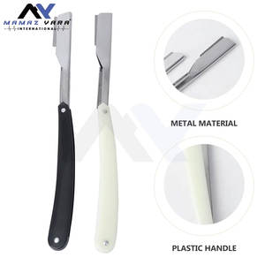 Rasoirs de barbier de qualité supérieure, couteau de barbier pliable en acier inoxydable pour hommes, coiffeurs, sans lame - Product Image 4