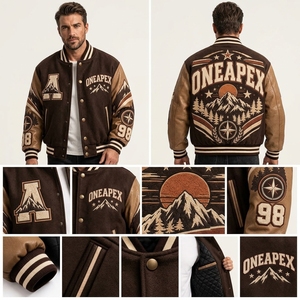 Blouson universitaire pour homme en laine et toile respirante à séchage rapide, style baseball, idéal pour l'hiver et les équipes - Product Image 4