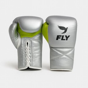 Gants de MMA professionnels en cuir de vachette véritable, personnalisables, rouge et argent, légers, respirants, kit de sparring de boxe, fermeture à lacets - Product Image 2