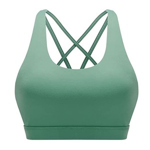 Quick Dry Breathable Women's Sports <b>Bra</b> with Front Custom Logo High Quality Stretchable Medium Support for Yoga in <b>Low</b> MOQ - Product Image 3