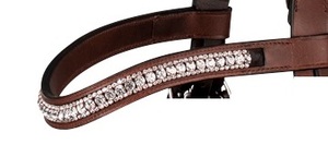 Elegant Crystal <b>Leather</b> Bridles and Halters Premium Horse <b>Harness</b> Accessories - Product Image 3