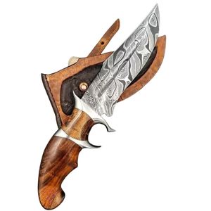 Cuchillo Bowie Hecho a Mano Personalizado con Hoja Fija, Cuchillo de Supervivencia para Caza y Camping al Aire Libre, Construcción Duradera, Mango Ergonómico - Product Image 3