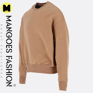 Sudadera de Maternidad Informal y Moderna, de Corte Holgado, Transpirable, de Algodón y Fibra de Bambú, para Invierno, con Cuello, Color Marrón, Personalizable - Product Image 3