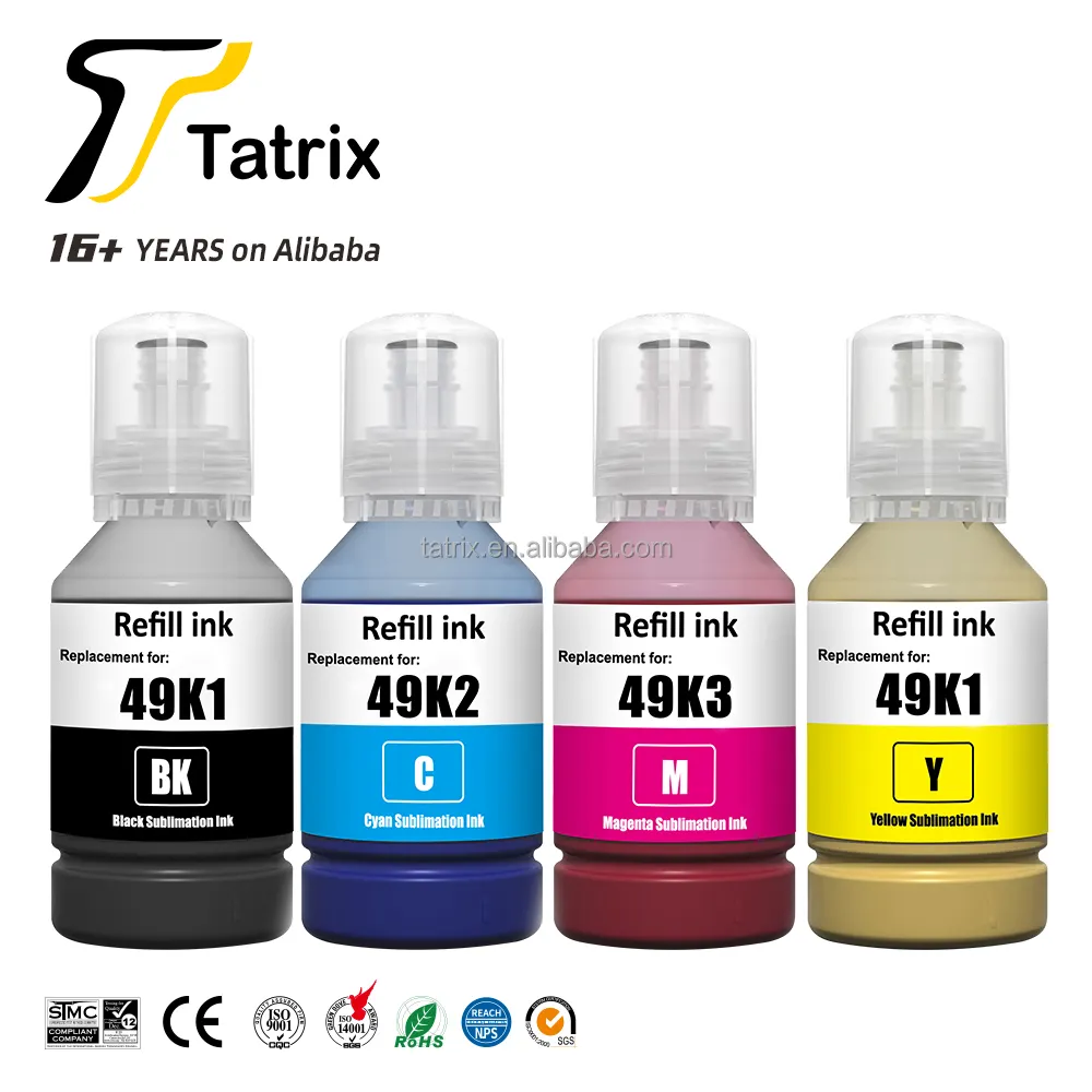 Tatrix T49K T49K1 T49K2 T49K3 T49K4 Inkt C13T49K100 C13T49K200 C13T49K300 C13T49K400 Inkt Voor Epson Voor Surecolor SC-T3130X