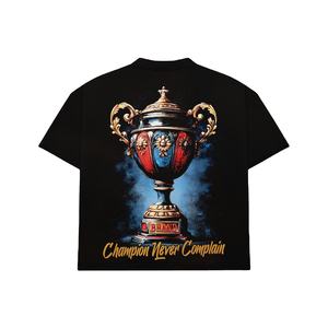 T-shirt graphique artistique pour homme, imprimé personnalisé, coton noir, streetwear, manches courtes, décontracté, mode, vente en gros - Product Image 6