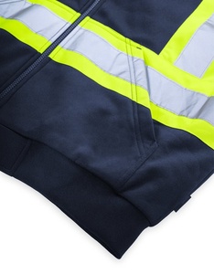 Sudadera con Capucha de Alta Visibilidad, Ropa de Trabajo de Seguridad, Chaqueta Reflectante con Cierre, ANSI Clase 2, Certificación CE/EU, Logotipo Personalizado para Hombre - Product Image 3