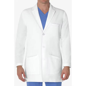Batas de Laboratorio Blancas Unisex 100% Profesionales con Bordado Personalizado - Bata de Médico, Bata de Estudiante, Blazer con Bolsillos, Uniformes Médicos - Product Image 4