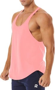 Men's Solid <b>Green</b> <b>Tank</b> <b>Top</b> O-Neck Breathable Knitted Sleeveless Casual Workout Shirt - Product Image 2