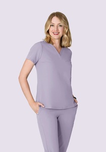 Bata de laboratorio unisex de punto sin costuras de algodón y poliéster blanco de alta calidad Sike Custom para detección de agujas, uniformes de hospital para médicos - Product Image 3