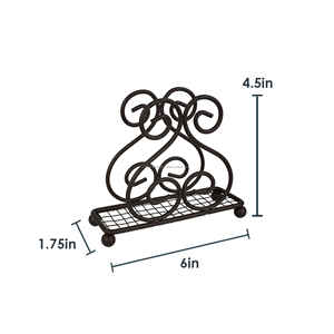 Elegante servilletero de hierro sólido en color negro con último estilo, ideal para vajilla y decoración del hogar, caja de pañuelos - Product Image 6