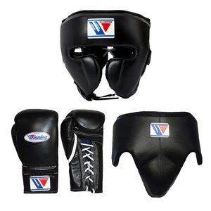 GYMSTERO Professional Winning Design High Quality Custom Logo Cowhide Leather Boxing Gloves Set Hook Loop Closure Laced Wrist - Product Image 1