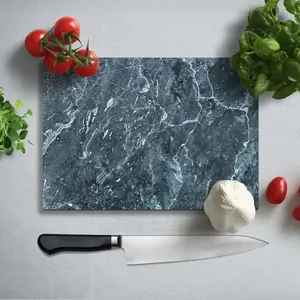 Planche à découper en marbre avec surface mate et brillante pour la préparation des aliments en cuisine, surface de découpe élégante pour la cuisine à domicile - Product Image 6