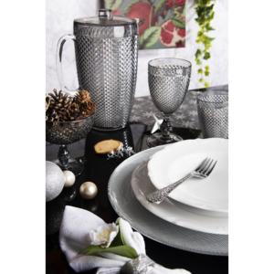 Set di 6 calici Excelsa in plastica argentata con taglio a diamante, 8,5x8,5x18 cm, per bevande - Product Image 3