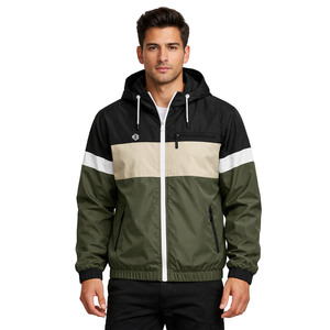 OEM Custom Logo Outdoor Nylon <b>Rain</b> <b>Jacket</b> for <b>Men</b> Windbreaker <b>Lightweight</b> Wind Resistant Outerwear Wholesale Factory Low MOQ - Product Image 1