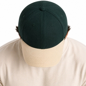 Unisex Two Tone <b>Baseball</b> <b>Cap</b> Custom Solid Color Adjustable Strap <b>Plain</b> Cotton Casual Outdoor Hat Soft Comfortable Headwear - Product Image 4