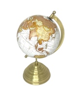 Globe terrestre flottant magnétique en métal noir de 3 pouces, fait main, écologique, artisanat Tajdaar, Art Déco, durable, pour mariage