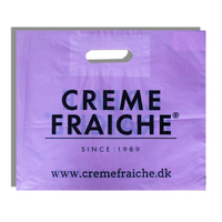Sacs en plastique avec poignée découpée imprimée de logo personnalisé sac à provisions de marque pour l'emballage de vêtements de boutique