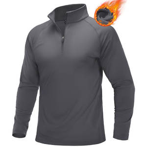 Sudadera de hombre con cremallera 1/4, forro polar suave, tejido de 320GSM, talla personalizada, para todas las estaciones, suministro de fábrica, MOQ bajo, envío a todo el mundo, OEM - Product Image 1