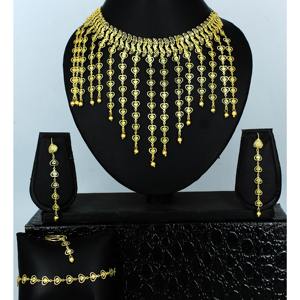 Jewelry Supplies Women Indian Jewellery Rhodium Plated Dubai <b>Bridal</b> <b>Wedding</b> Jewelry Set Wholesale Copper Dubai Earrings - Product Image 2