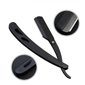 Professional Cutthroat Straight Razor Folding Barber Shaving Knife Stainless Steel Reusable Face <b>Bikini</b> Hair Removal Tool for - Product Image 3