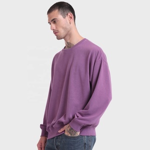 เสื้อสเวตเตอร์ผ้าฝ้ายสำหรับผู้ชายเสื้อสเวตเตอร์ไม่มีลายสำหรับใส่พอดีตัวออกแบบโลโก้ได้ตามต้องการ2024 - Product Image 1