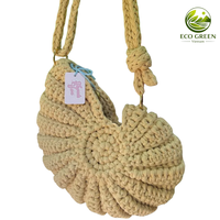 Sac en crochet coquillage style plage, sac fourre-tout côtier fait main, sac à bandoulière tricoté pour femme, nouvelle tendance été 2026, vente en gros