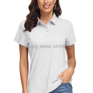 Polo de mujer de manga corta de secado rápido, informal, con cuello de punto, corte regular - Product Image 6