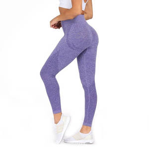 กางเกงเลกกิ้งโยคะแบบรัดรูปสำหรับผู้หญิง สีพื้น ผ้าสแปนเด็กซ์ ไนลอน แห้งเร็ว เหมาะสำหรับออกกำลังกาย มีจำหน่ายในราคาขายส่ง - Product Image 3